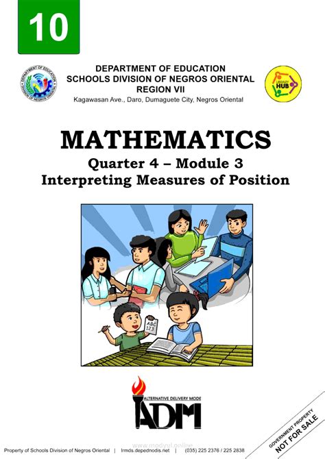 Grade 10 Mathematics Module: Measures of Position of .